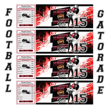 Load image into Gallery viewer, Football Sport Bottle Label Printable | Sport Drink Label Digital File | Football Party Labels Template | F1