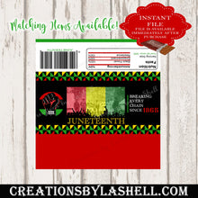 Load image into Gallery viewer, Juneteenth Candy bar Wrappers Instant Download | Juneteenth Chocolate Bar Wrapper Printable | Juneteenth Printable | J1