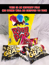 Load image into Gallery viewer, Graduation Candy Ring Wrapper Instant File | Candy Class Ring Printable | Candy Ring Template | G7