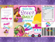 Load image into Gallery viewer, Here's the Scoop Chip Bags Digital File | Ice Cream Party Chip bags Printable | Ice Cream Party Favor | Ice Cream Party Printable