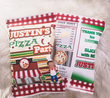 Load image into Gallery viewer, Pizza Party Chip Bags Digital File | Pizza Party Birthday Favors Printable | Pizza Party Favors | Pizza Party Treats Bag File | P2