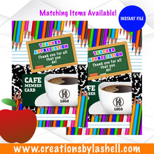 Load image into Gallery viewer, Teacher Appreciation Gift Card Holder / Gift Card Template / Printable / Teacher gift / Instant Download / Thank you Gift / Gift Card / T1
