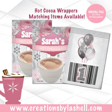 Load image into Gallery viewer, Winter Onederland Hot Cocoa Wrapper Printable | Winter Wonderland Favors Digital File | Custom Hot Cocoa Template | WO1