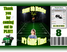 Load image into Gallery viewer, Football Chip Bag Digital File | Football Theme Party Printable | Sports Chip Bag File | F2