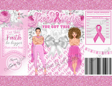 Load image into Gallery viewer, Breast Cancer Awareness Chip bags Instant Download | Breast Cancer Chip bag Digital File | BC1
