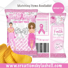 Load image into Gallery viewer, Breast Cancer Awareness Chip bags Instant Download | Breast Cancer Chip bag Digital File | BC1