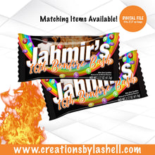 Load image into Gallery viewer, Bonfire Rainbow Candy Wrappers Digital File | Bonfire Candy Wrapper Template | Bonfire Party Printable | B5