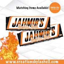 Load image into Gallery viewer, Bonfire Peanut Candy Bar Wrappers Digital File | Custom Bonfire Candy Bar Wrapper Printable | Bonfire favors | B5
