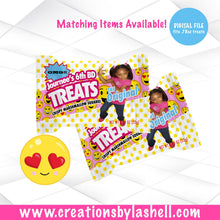 Load image into Gallery viewer, Emoji Krispie Treats Digital File | Emoji Krispie Treats Wrapper Printable | Emoji Party Favor Printable | B3