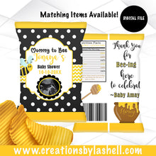Load image into Gallery viewer, Mommy to Bee Baby Shower Chip bag Printable | Baby Shower Chip Bags Digital File