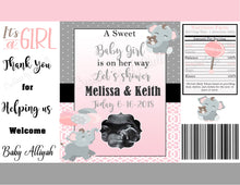 Load image into Gallery viewer, Elephant Chip Bags Template | Elephant Theme Baby Shower Chip Bag Printable | BS2