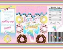 Load image into Gallery viewer, Donut Chip Bags Digital File | Sweet One Chip Bag Printable | Sweet 1 Favors | Donut Party Printable
