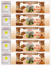 Load image into Gallery viewer, Western Water Bottle Labels Printable | Cowboy Water Bottle Labels Digital File | Western Labels Template | BD6