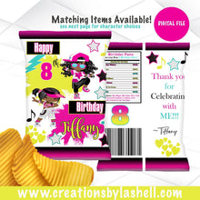 Load image into Gallery viewer, Hip Hop Chip Bags Digital File | Dance Party Chip bags Printable | Music Chip bags File | B2