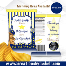 Load image into Gallery viewer, Twinkle Twinkle Little Star Chip bag Digital File | Twinkle Twinkle Little Star Baby Shower Chip Bag Printable | Teddy bear Chip Bag