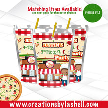 Load image into Gallery viewer, Pizza Party Juice Labels Printable | Pizza Party Juice Pouch Labels Template | Pizza Party Labels Digital File | Pizza Party Favor | P2