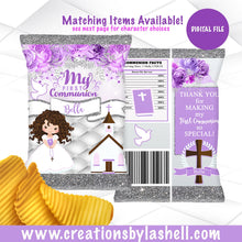 Load image into Gallery viewer, First Communion Chip bag Template | 1st Communion Chip Bag Printable | Christening Chip Bag Digital File