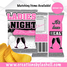 Load image into Gallery viewer, Ladies Night Chip Bags Instant Download | Girl's Night Chip Bags Printable | L3