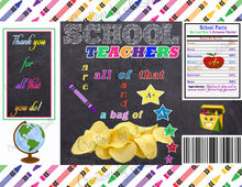 Load image into Gallery viewer, Teacher Appreciation Chip Bags Instant Download | Teacher Appreciation Printable | All That and a Bag of Chips Digital File | S1