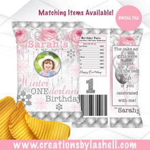 Load image into Gallery viewer, Winter Onederland Chip Bags Template Winter Wonderland Chip bag Printable Winter Onederland Favors | WO1