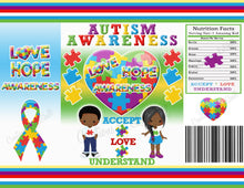 Load image into Gallery viewer, Autism Chip Bag Instant File | Autism Favors Printable | Autism Awareness Chip Bag File | AW1