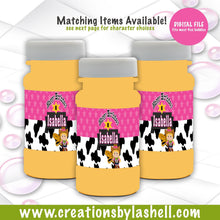 Load image into Gallery viewer, Cowgirl Bubbles Digital File | Western Favors Printable | Custom Bubbles Labels | Western Birthday Party Printable | BD5