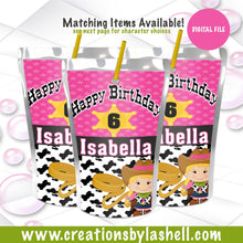 Load image into Gallery viewer, Cowgirl Juice labels Template | Cow girl Juice Pouch Printable | Western Juice Label Digital File | BD5