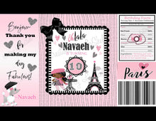 Load image into Gallery viewer, Paris Chip Bag Digital File | Paris Party Printable | Oh lala Chip Bag Template | BD4