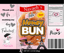 Load image into Gallery viewer, Paris Theme Honey Bun Snack Wrapper Template | Paris Party Honey Bun Wrapper Printable | BD4