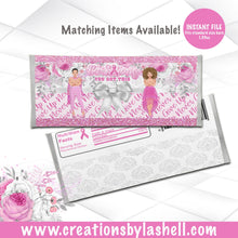 Load image into Gallery viewer, Breast Cancer Awareness Candy bar Wrappers Instant Download | Breast Cancer Chocolate Bar Wrappers Printable | BC1