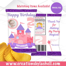 Load image into Gallery viewer, Princess Chip Bags Digital File | Royal Chip Bags Printable | Princess Birthday Party favors | BD7