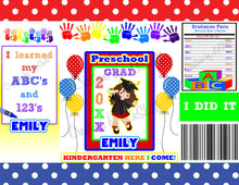 Load image into Gallery viewer, Preschool Graduation Chip Bag Printable | Pre K Chip Bag Digital File | Graduation Chip Bag Favors | G9