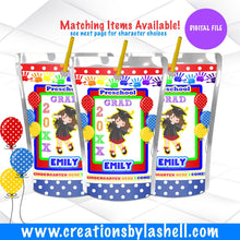 Load image into Gallery viewer, Preschool Graduation Juice Labels Digital File | Pre K Juice Labels Printable | Graduation Favors | Graduation Drink Labels | G9