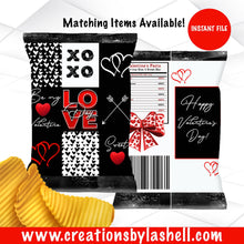 Load image into Gallery viewer, Valentine Chip Bags | Galentine's Day Chip Bags | Valentine Favors | Valentine Favors | Instant Download | Valentine Printable | V1