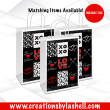 Load image into Gallery viewer, Valentine's Day Gift Bag Labels | Valentine's Day Printable | Valentine's Day Favor bag label | Treat Bag label | Instant File | V1