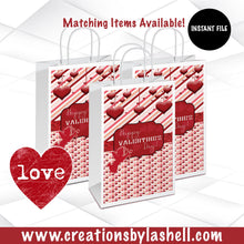 Load image into Gallery viewer, Valentine's Day Gift Bag Labels Instant Download | Valentine's Day Favor Bags Printable | Valentine's Day Treat Bag labels | V2