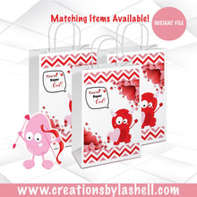 Load image into Gallery viewer, Valentine's Day Gift Bag Labels | Valentine's Day Favor bag Labels | Valentine's Day Treat Bag Labels | Instant File | V3
