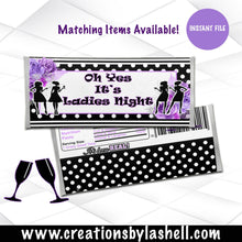 Load image into Gallery viewer, Ladies Night Candy bar wrapper | Ladies Night Chocolate Bar Wrapper | Girls Night Candy wrappers | Instant File | L1