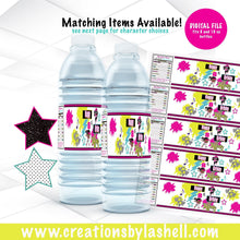 Load image into Gallery viewer, Hip Hop Water Bottle Labels Printable | Dance Party Water Bottle Labels Digital File | Dance Party Favors | Hip Hop Theme Labels | B2