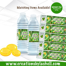 Load image into Gallery viewer, St Patrick's Day Water Bottle Labels Instant Download | St Patrick's Day Theme Labels Digital File | St. Patty's Day Favors Printable | SP2