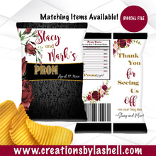 Load image into Gallery viewer, Prom Chip Bags Printable | Prom Send off Chip Bags Template | Custom Prom Chip Bags File | Prom Night Favors P1