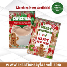 Load image into Gallery viewer, Christmas Gingerbread Hot Chocolate Wrapper Instant Download C2