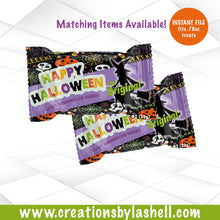 Load image into Gallery viewer, Halloween Krispie Treat Wrappers Instant Download | Halloween Party Favors Template | Witch Halloween Favors Digital File | H1