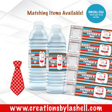 Load image into Gallery viewer, Father's Day Water Bottle Labels Instant File | Father's Day Drink Labels Printable | Father's Day Favors Digital File | FD1
