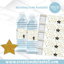Load image into Gallery viewer, Twinkle Twinkle Little Star Water Bottle Labels Printable | Twinkle Twinkle Little Star Favors Template | TW1