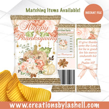 Load image into Gallery viewer, Thanksgiving Chip Bags Instant Download | Thanksgiving Chip Bag Printable | Fall Chip Bags Template | TG1