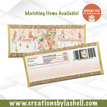 Load image into Gallery viewer, Thanksgiving Candy Bar Wrappers Instant Download Thanksgiving Chocolate Bar Wrapper Printable Thanksgiving Favors Template | TG1