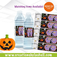 Load image into Gallery viewer, Halloween Water bottle labels Instant Download | Halloween Favors Printable | Halloween Party Favors | Trick or treat | H1
