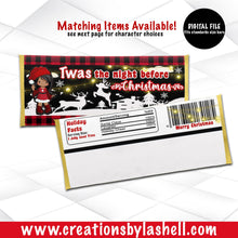 Load image into Gallery viewer, Twas The Night Before Christmas Theme Chocolate Candy Bar Wrappers Labels Printable Digital Download | C3