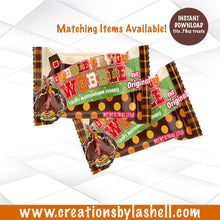 Load image into Gallery viewer, Thanksgiving Krispie Treat Wrappers Instant Download Gobble Til You Wobble Party Favors Template Thanksgiving Favors Digital File TG3